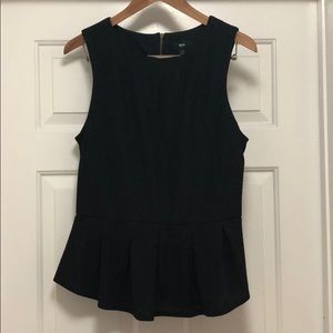 Black peplum top